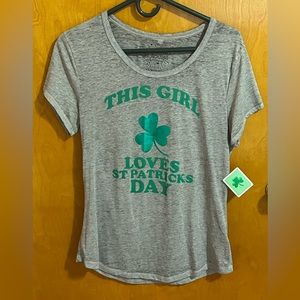 NEW Rocker Girl St Patrick’s Day Women’s T-Shirt Short Sleeve Size XL